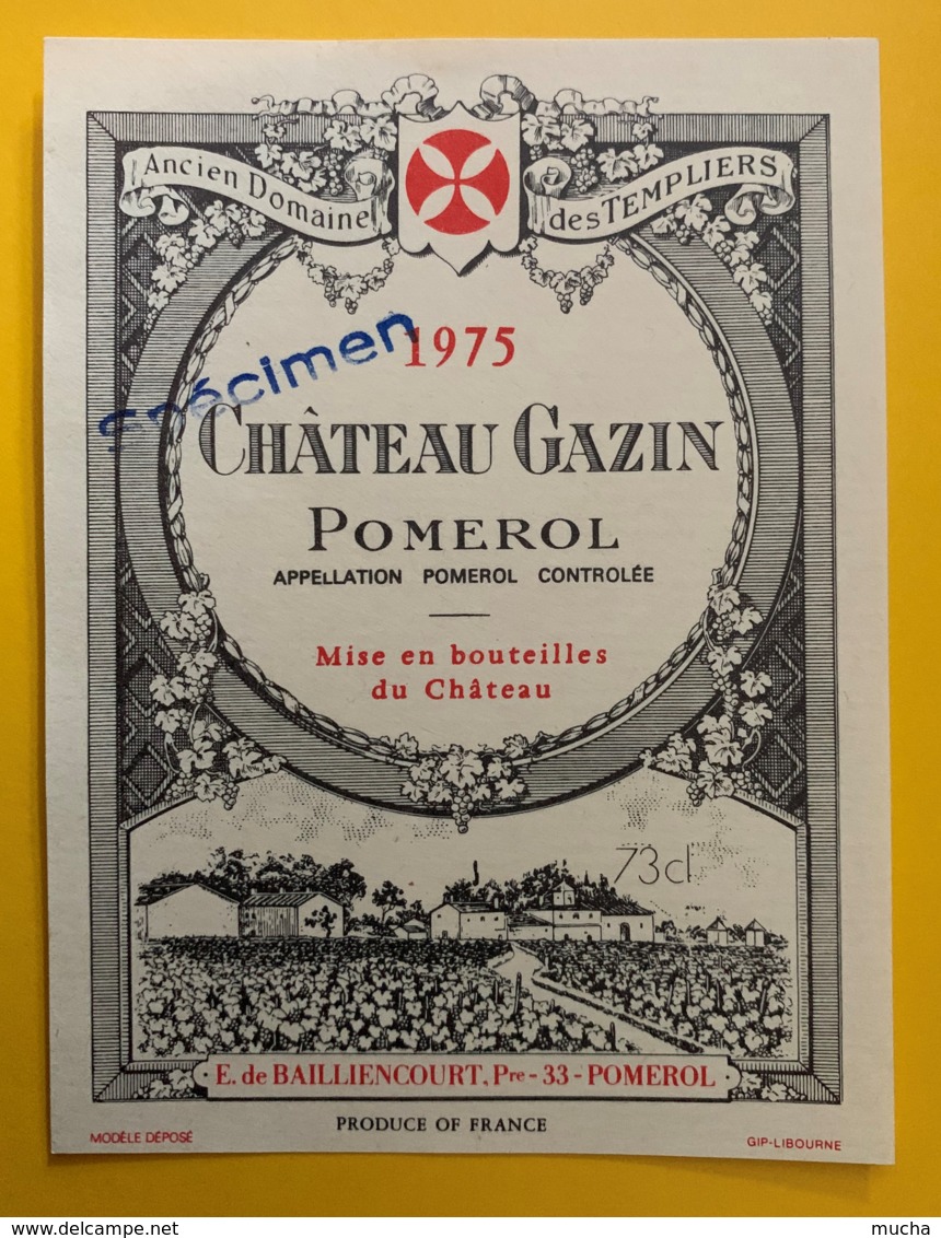 10234 - Château Gazin 1975 Pomerol Spécimen - Bordeaux