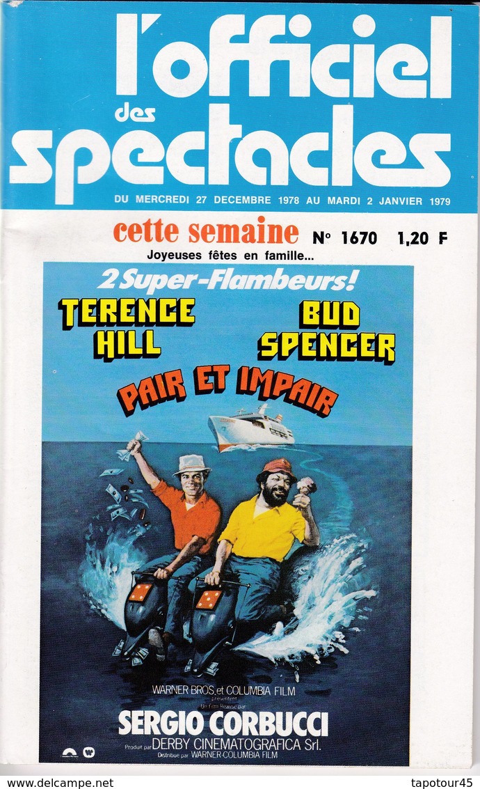 C 9)  L'Officiel Des Spectacles 1979   (150 Pages   Fmt B 5) - Cinéma/Télévision