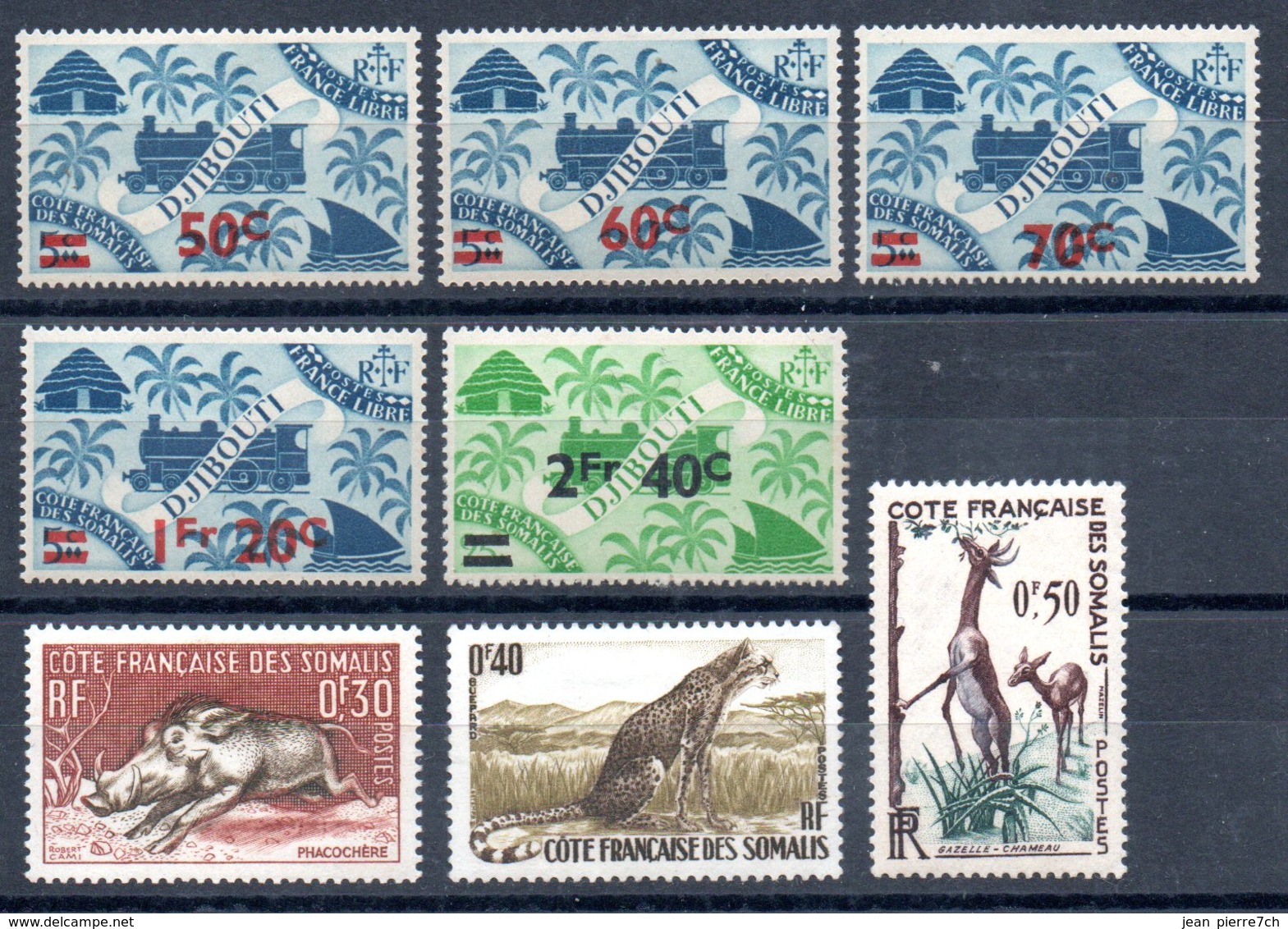 Côte Française Des Somalis Franz. Somaliküste Y&T 254* - 258*, 264* - 270*, 287* - 289* - Unused Stamps