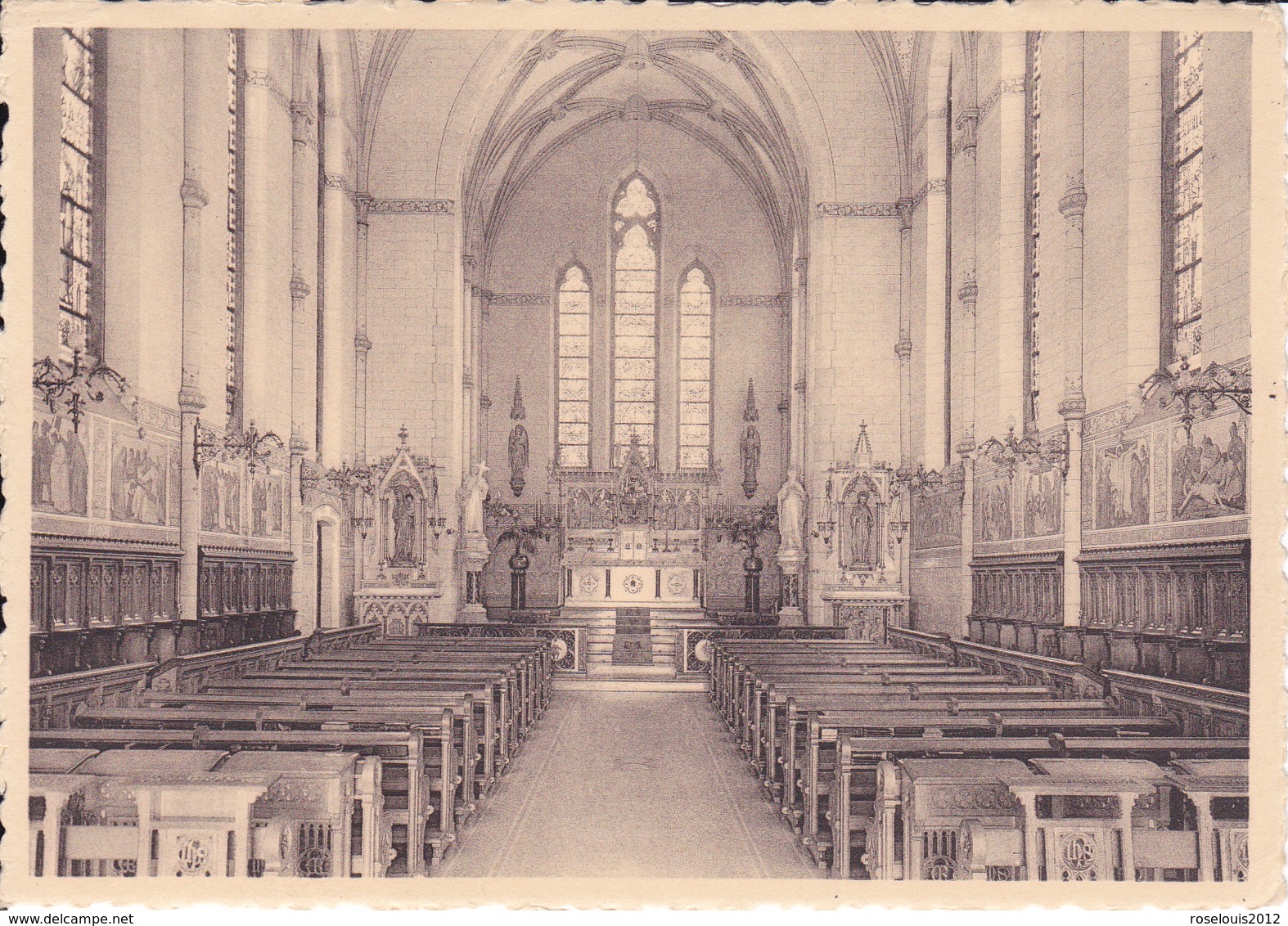 OLLIGNIES : Pensionnat Des Religieuses Bernardines D'Esquermes - L'église - Autres & Non Classés