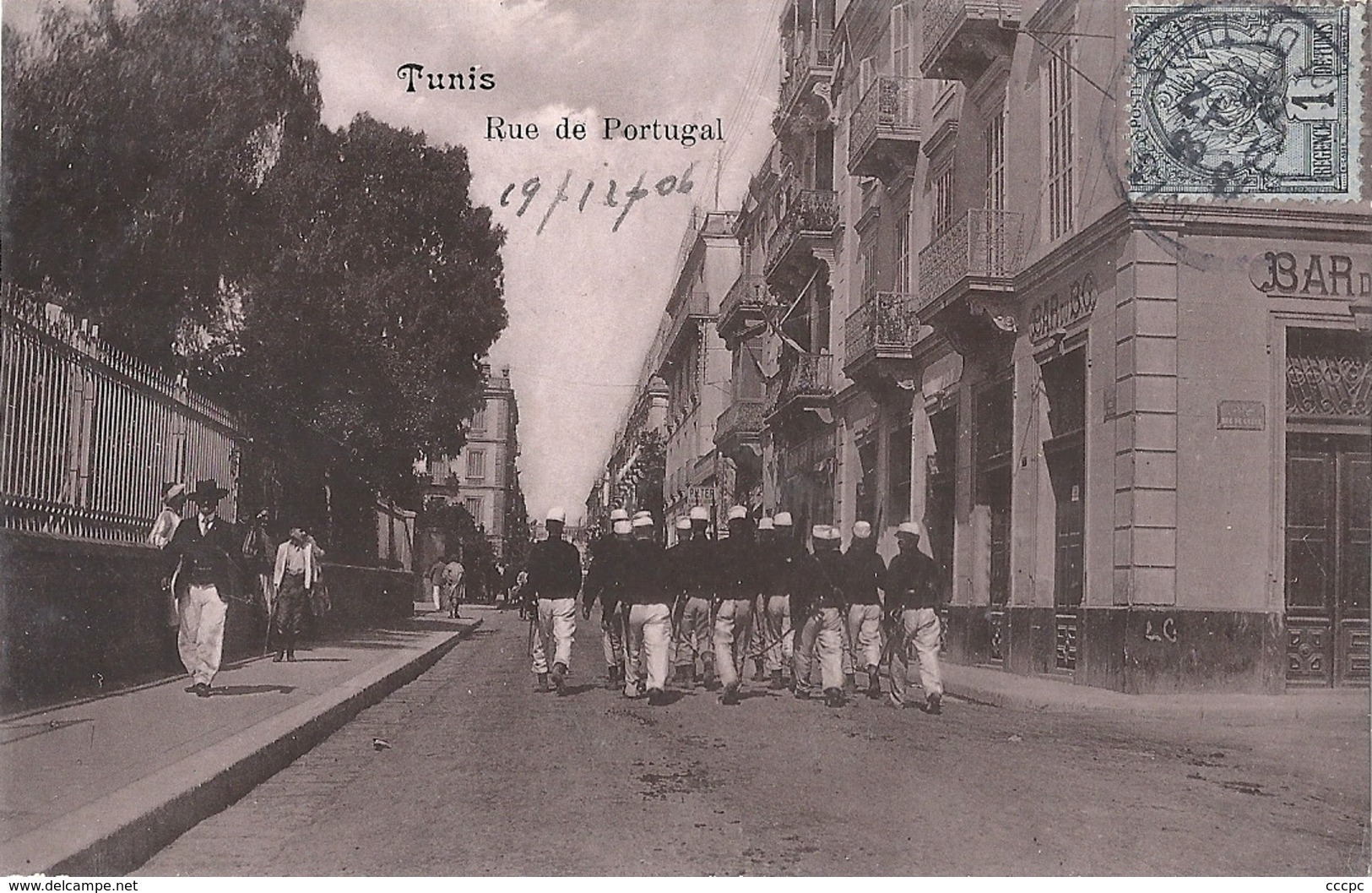 CPA Tunisie Tunis La Rue Du Portugal - Tunisia