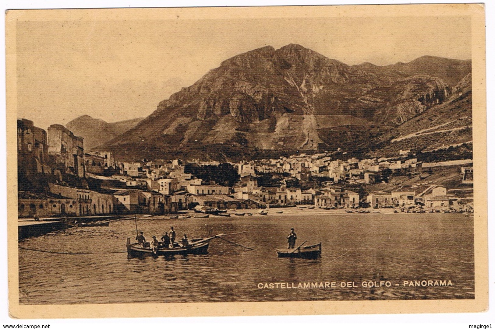 B3304 - Trapani,Castellammare Del Golfo, Panorama Dal Mare Viaggiata 1935 - Trapani