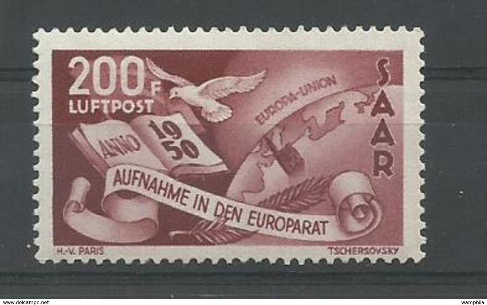 Sarre, P. A. N°13 Neuf ** Cote YT 230€ - Airmail