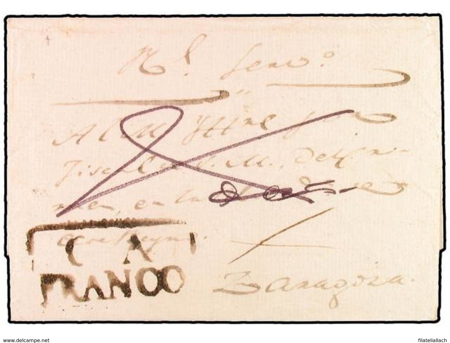 SPAIN: PREPHILATELIC MARKS  DP04 ARAGON - ...-1850 Vorphilatelie