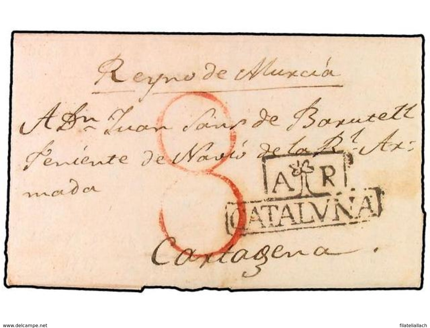 SPAIN: PREPHILATELIC MARKS  DP05 CATALUÑA - ...-1850 Prephilately