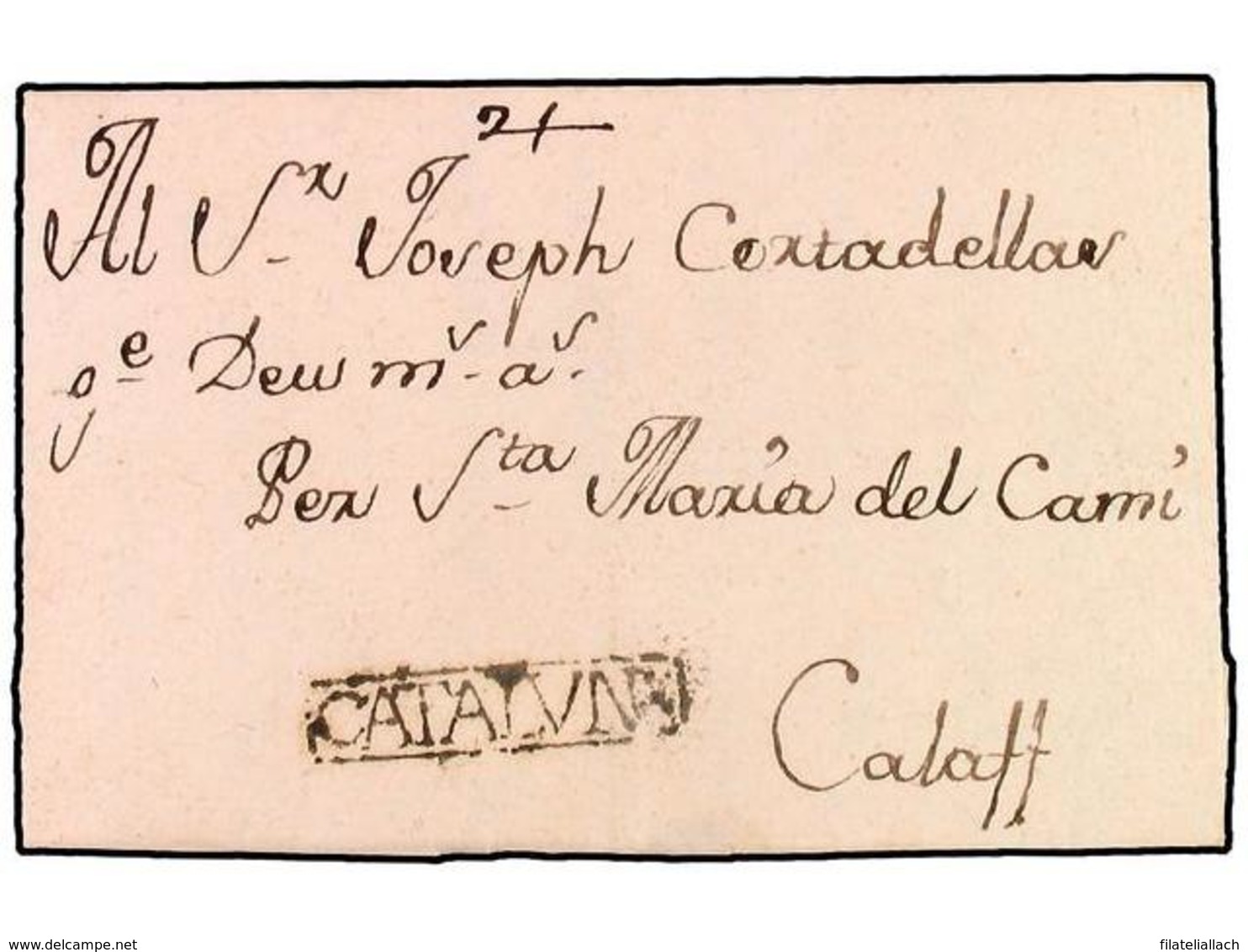 SPAIN: PREPHILATELIC MARKS  DP05 CATALUÑA - ...-1850 Voorfilatelie