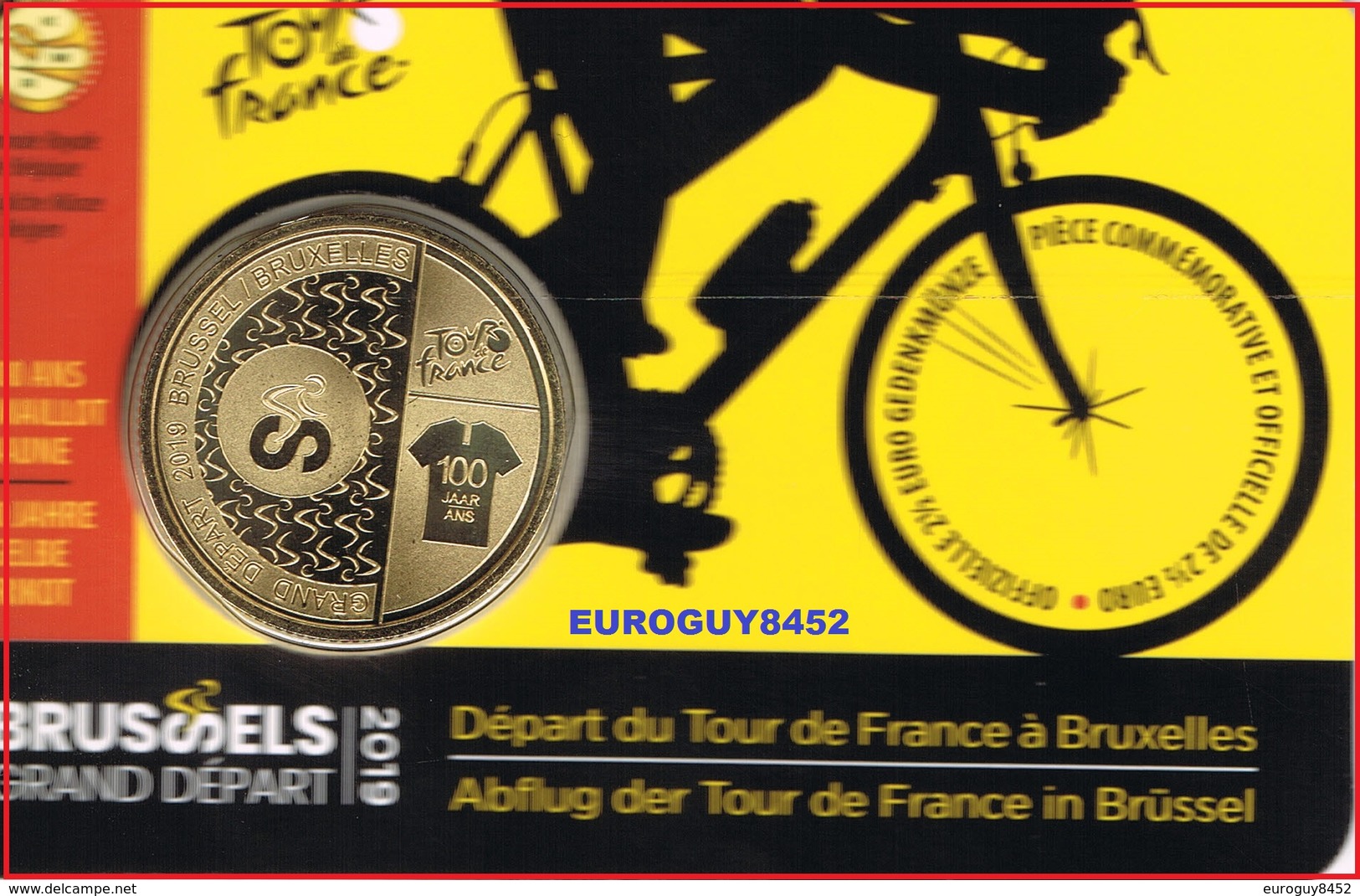 BELGIE - COINCARD 2.50 € 2019 BU - DEPART DU TOUR DE FRANCE A BRUXELLES - FR - Belgique