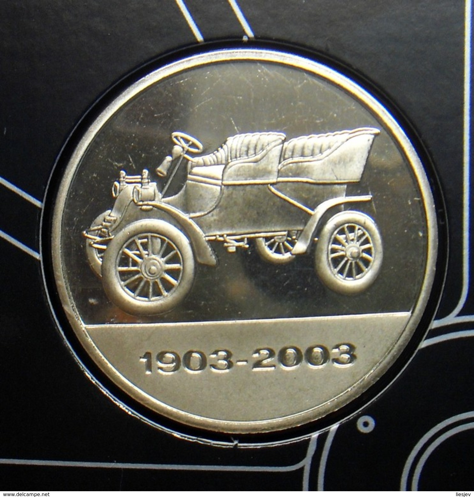 Belgie 2003, 100 Jaar Ford,  UNC Set Met 8 Munten + Themapenning, In Mapje - Belgique