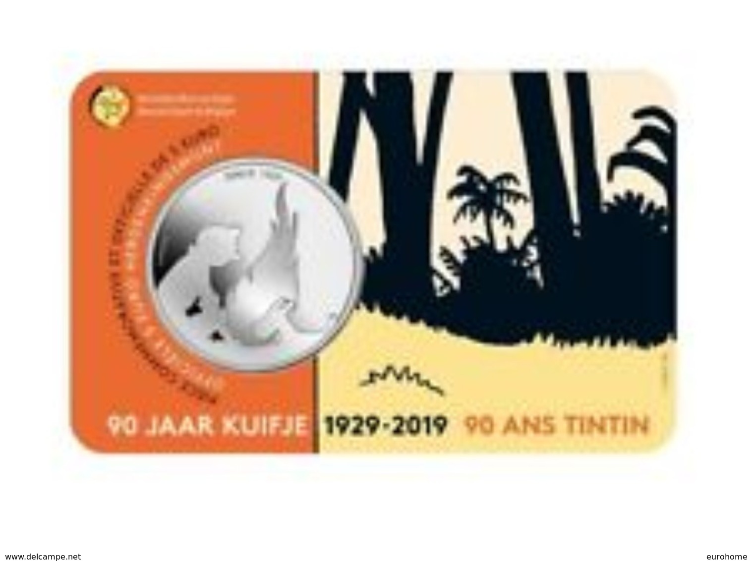 Belgie 2019   5 Euro  Kuifje - Tintin In Coincard   Extreme Rare !!! - Belgien