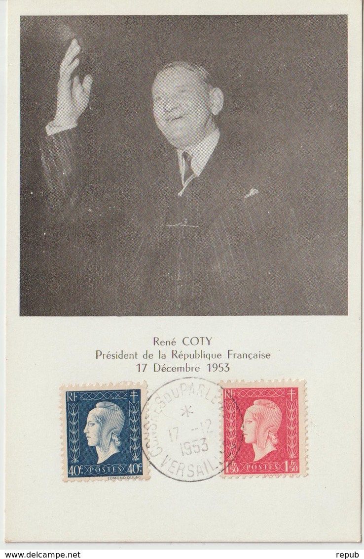 France Carte Congrès Du Parlement 1953 - 1921-1960: Periodo Moderno