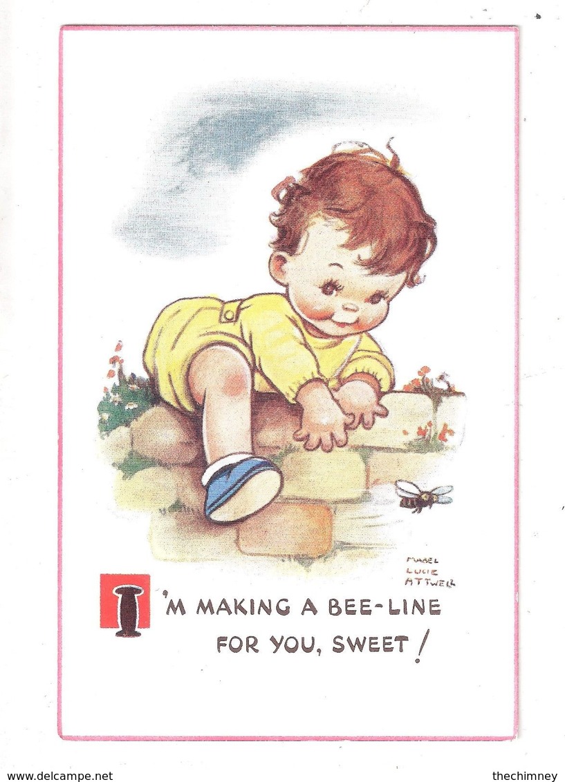 MABEL LUCIE ATTWELL ART DRAWN CARD No.5924 CHILDREN - Attwell, M. L.