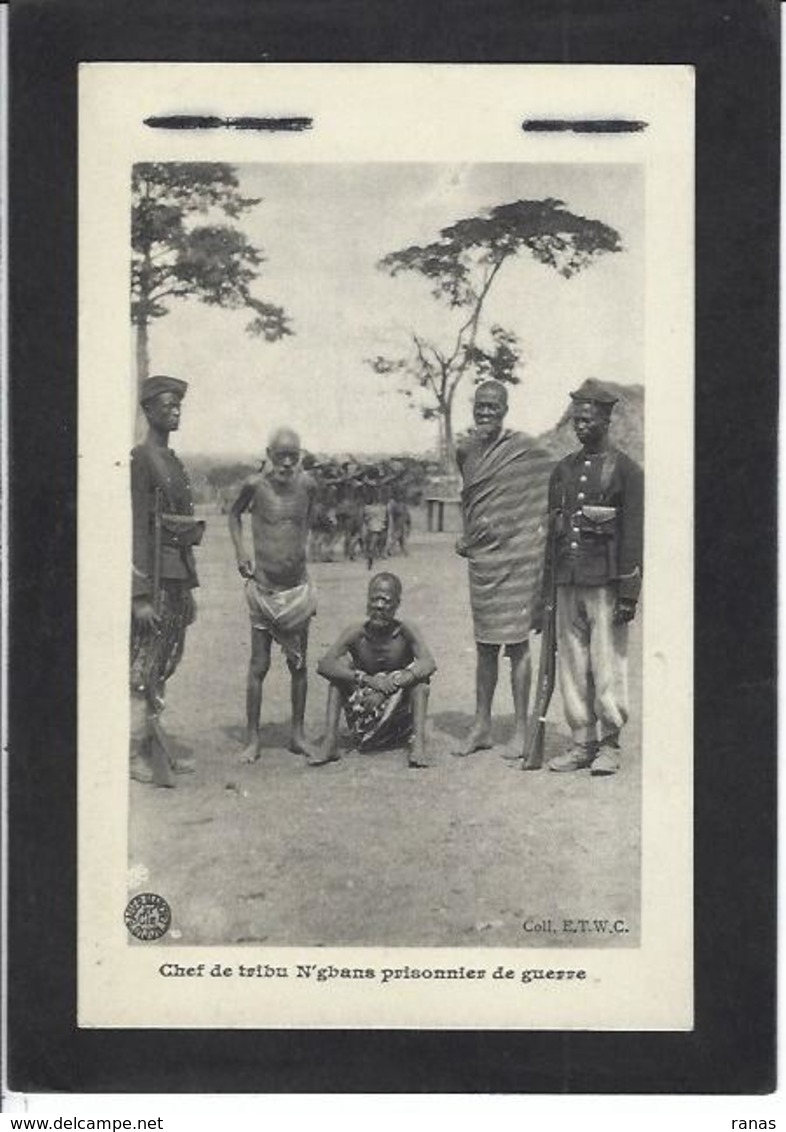 CPA Côte D'Ivoire Afrique Noire Type Ethnic Prisonnier écrite - Costa D'Avorio