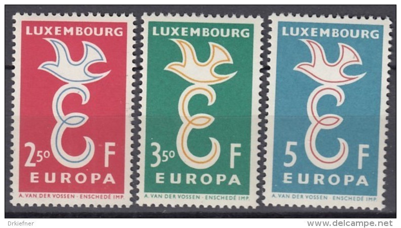 LUXEMBURG  590-592, Postfrisch **, Europa CEPT 1958 - 1958