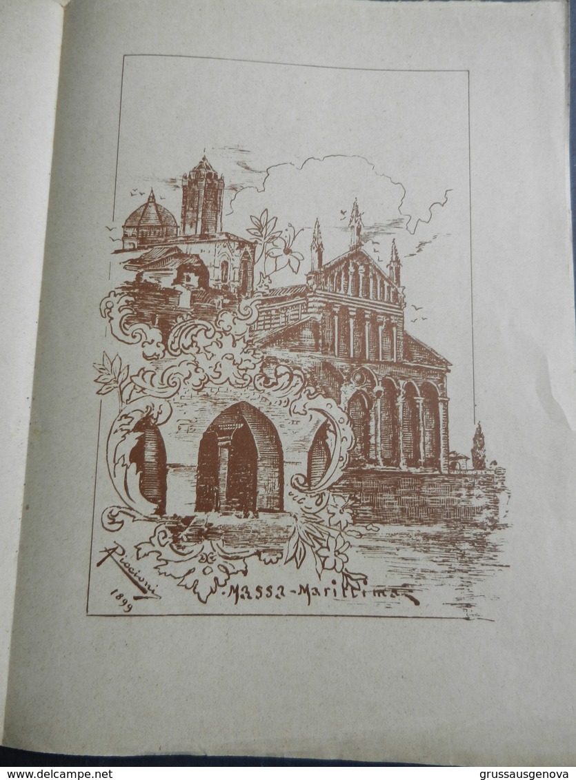 8g) ARTE MINUSCOLA LEZIONE DI DISEGNO 4 DICEMBRE 1898 DUE FOGLI CON VARIE IMMAGINI MASSA MARITTIMA - Altri & Non Classificati