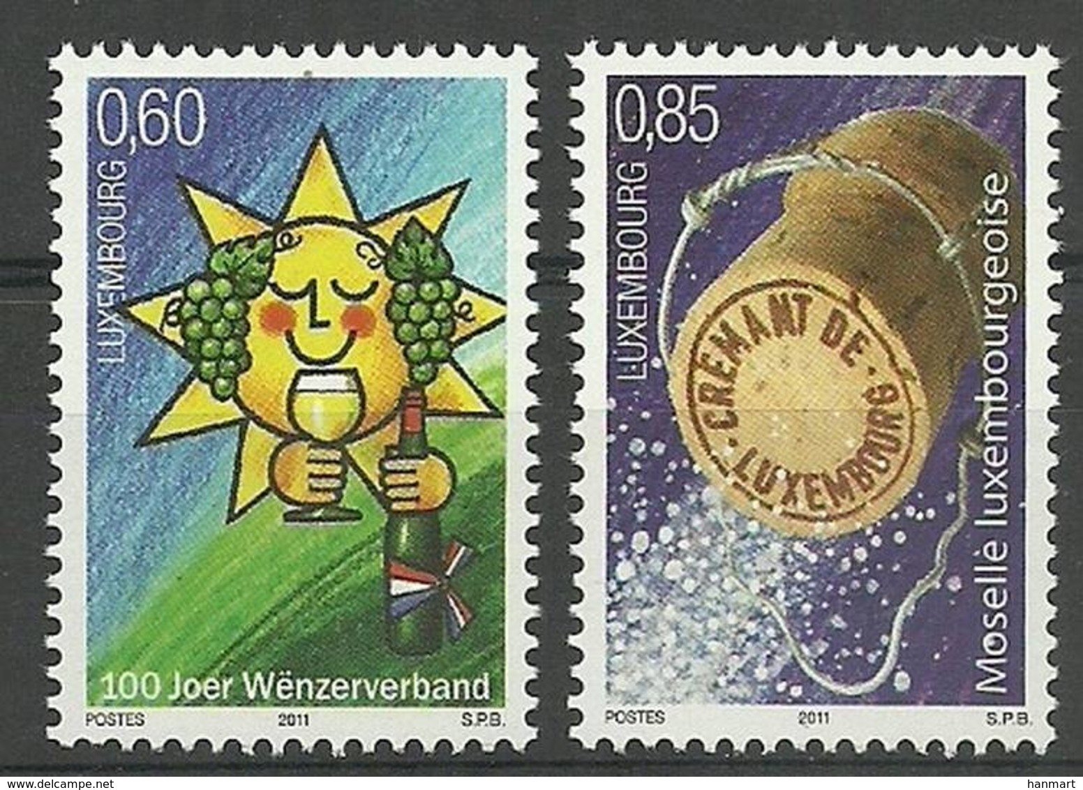 Luxembourg 2011 Mi 1906-1907 MNH ( ZE3 LXB1906-1907 ) - Vins & Alcools