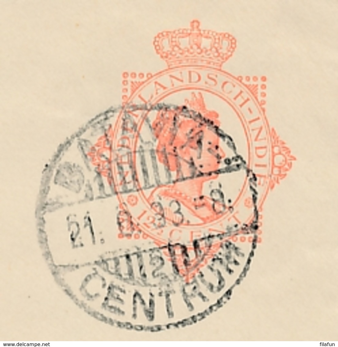 Nederlands Indië - 1933 - 12,5 Cent Wilhelmina Met Reklame-opdruk, Envelop G54b Van Batavia Naar Amsterdam - Nederlands-Indië