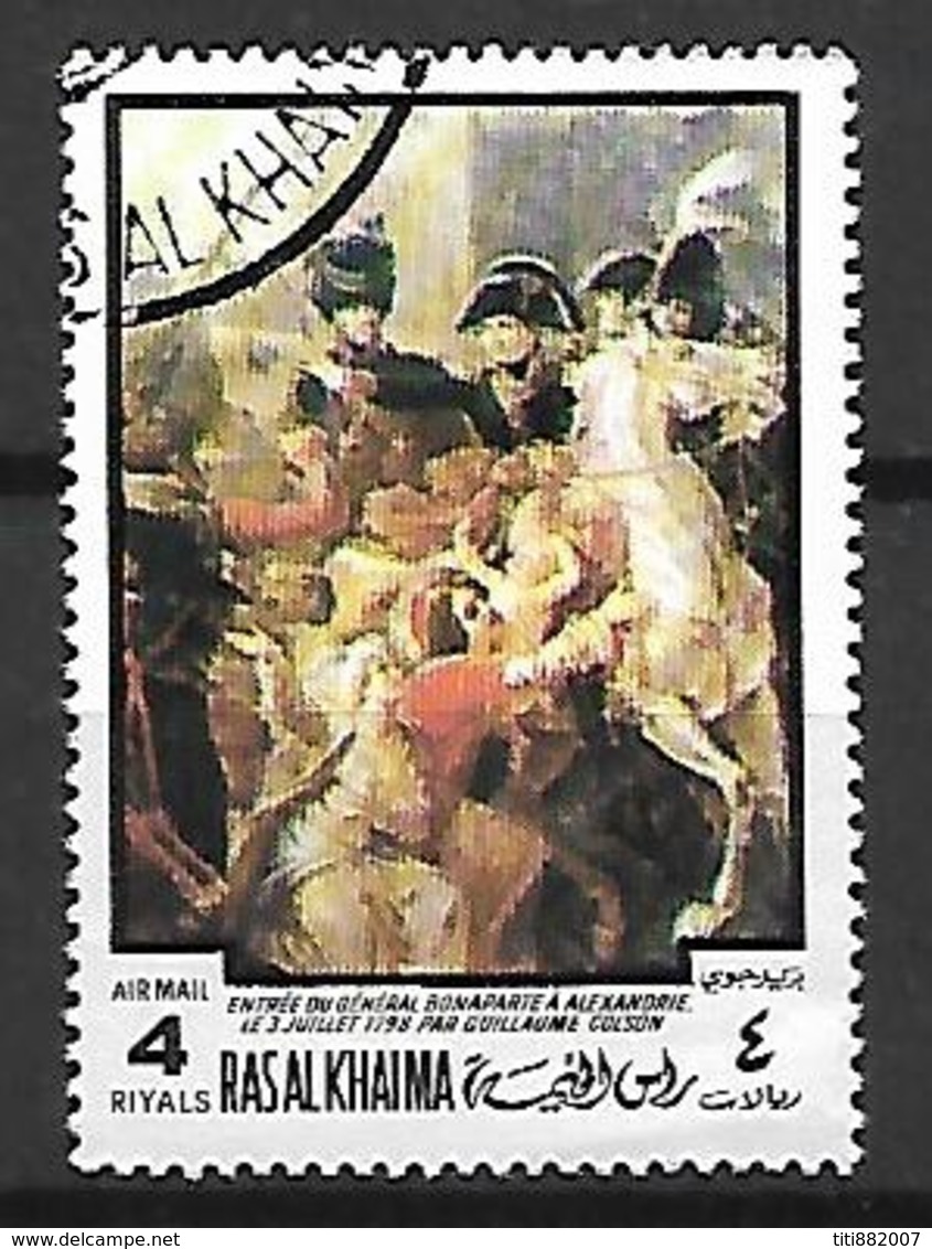 RAS AL KHAIMA    -   Aéro   -   Entrée De Napoléon à Alexandrie  /  Peinture De Guillaume Colson.  Oblitéré - Napoleon