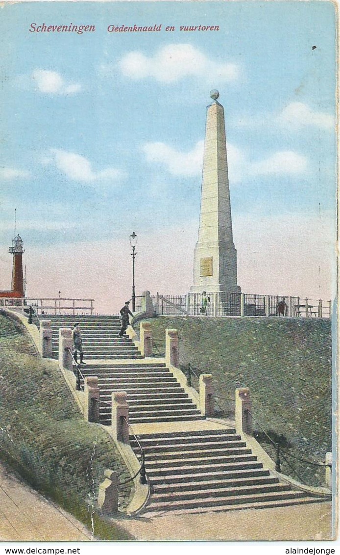 Scheveningen - Gedenknaald En Vuurtoren - Nadruk Verboden - Nr 284 - 1932 - Scheveningen