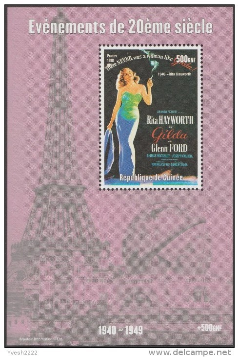 Guinée 1998. Evénements Du 20ième Siècle. Cinéma. Rita Hayworth, Avec Glenn Ford, Dans Gilda. Tour Eiffel - Cinema