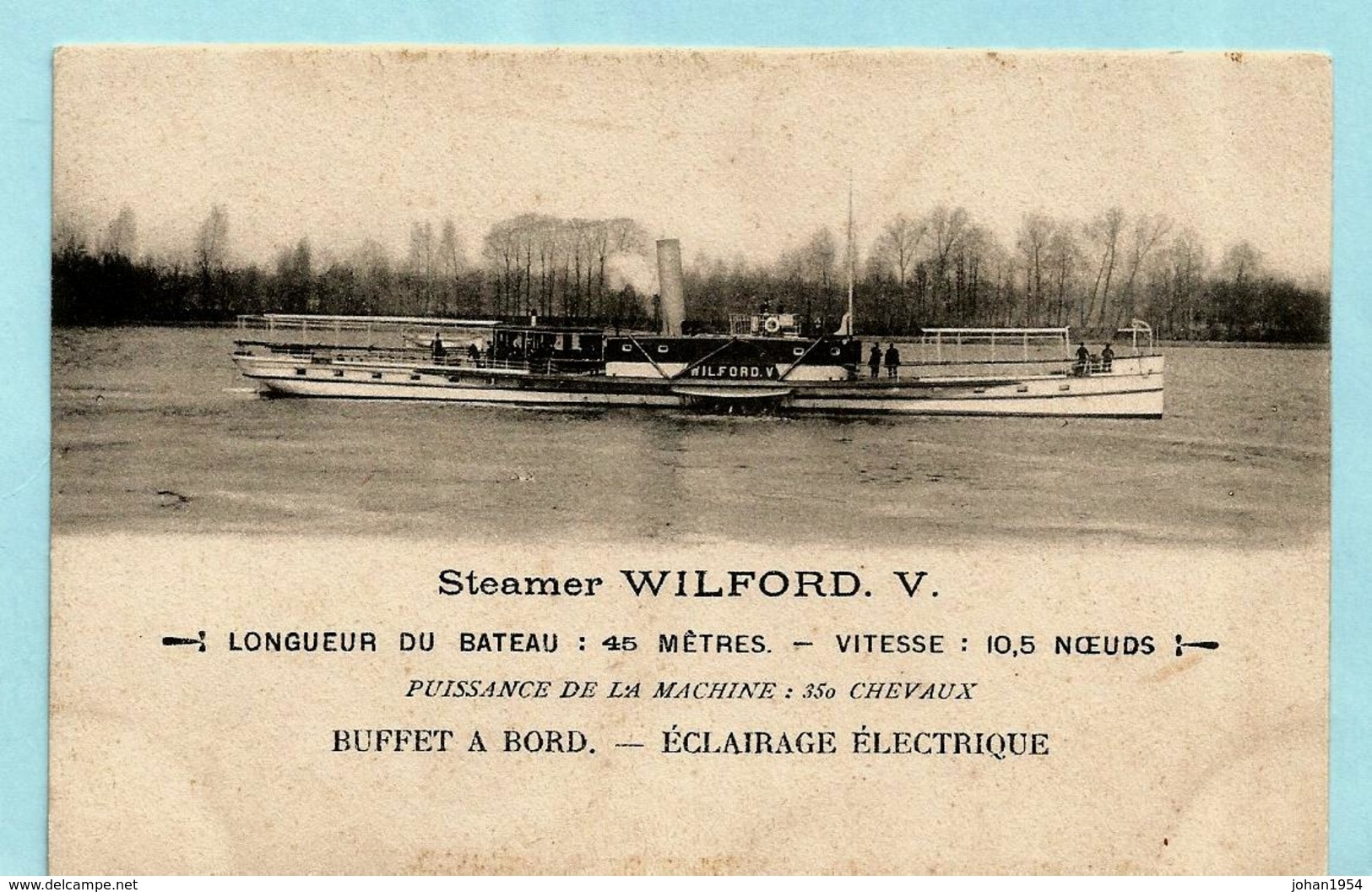 Reclamekaart TEMSE - Steamer Wilford V - Temse