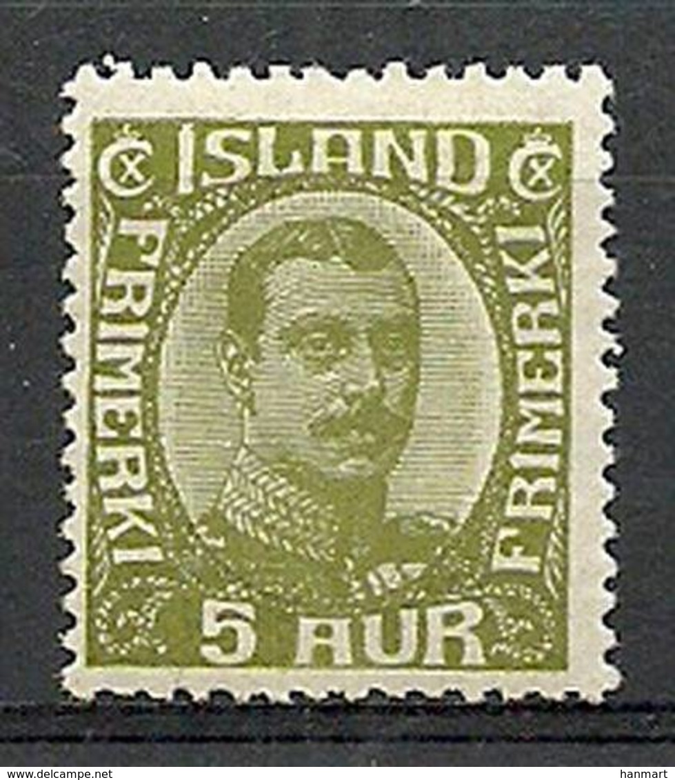 Iceland 1921 Mi 99 Mh - Mint Hinched ( PLZE3 ICL99 ) - Familles Royales