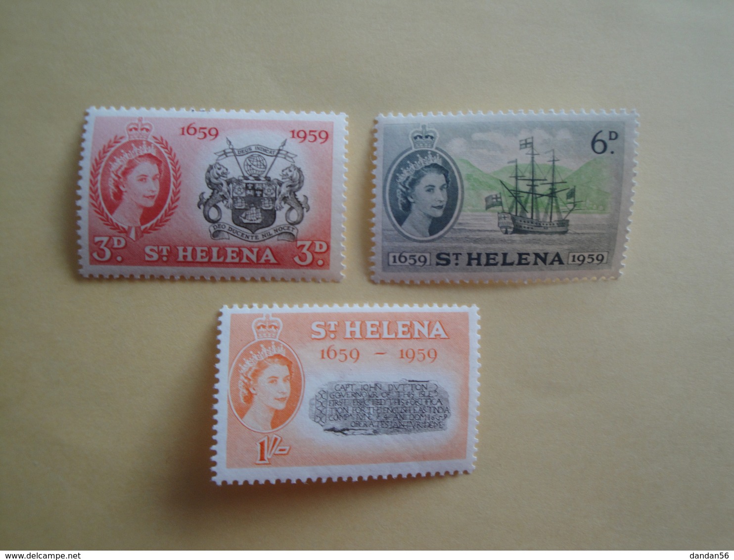 1959 Ste Hélène Yv 138/40  ** MNH Bateaux Ships  Cote 3.00 € Michel 139/41 Scott 156/8 SG 169/71 - Sainte-Hélène