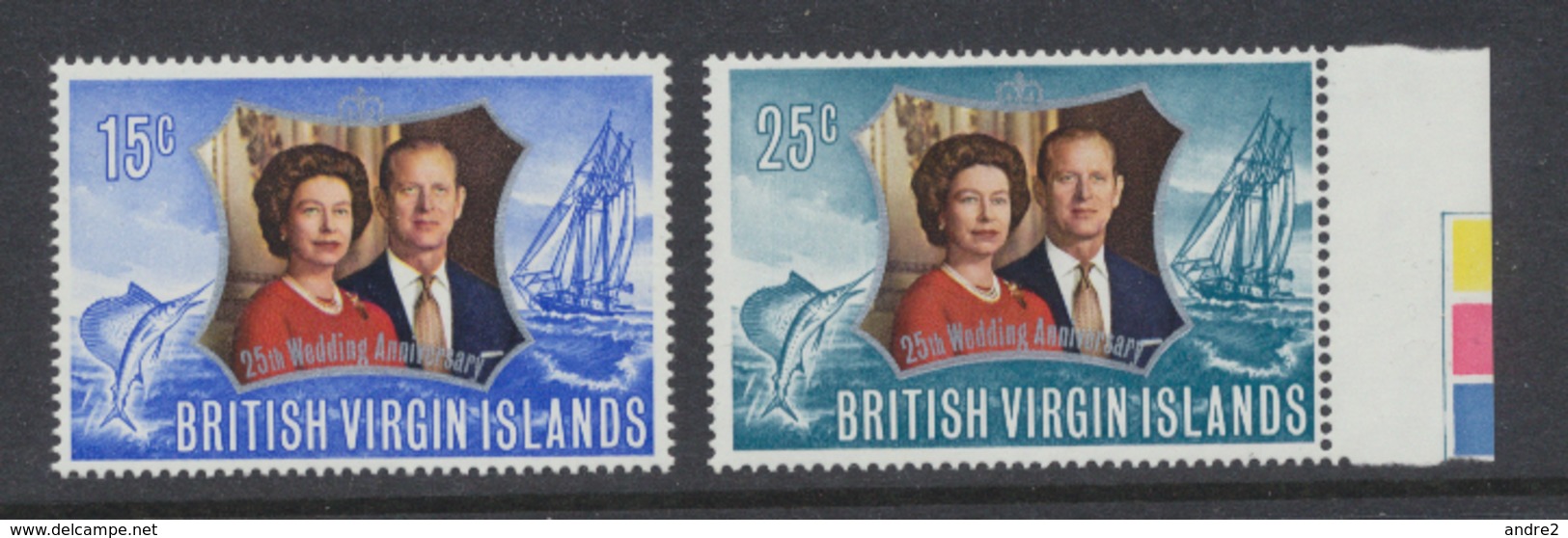 Vierges - British Virgin Islands 1972  Noces D'argent De La Reine Elizabeth II  *** MNH - Autres & Non Classés