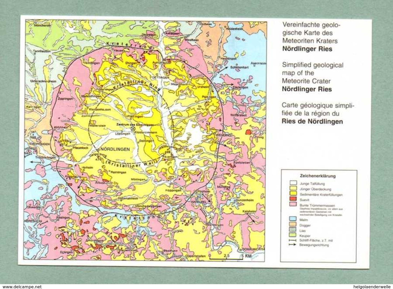 AK NÖRDLINGEN - LANDKARTE MAP GEBIETSKARTE - Noerdlingen