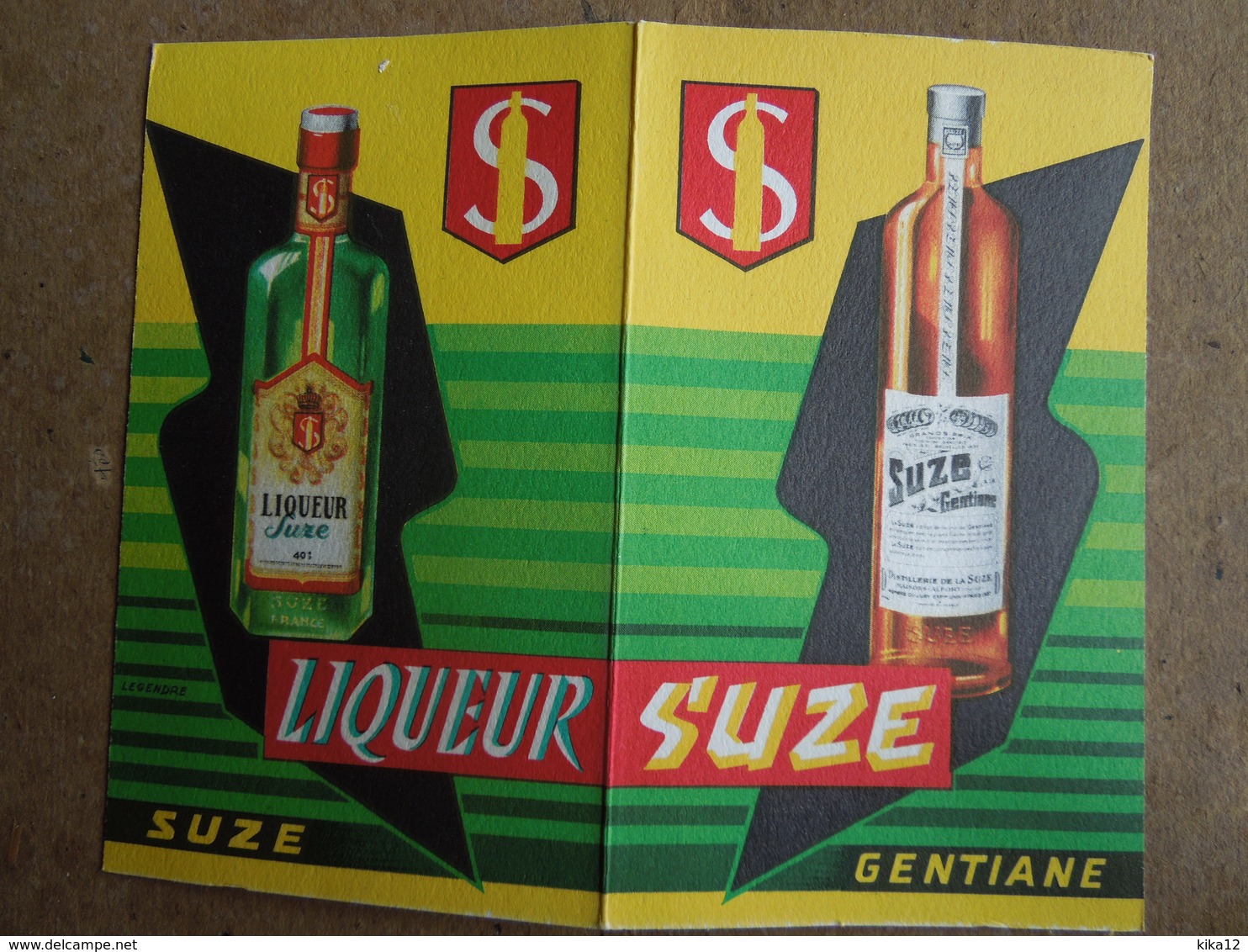 Calendrier Suze    Petit Format.   1957 - Petit Format : 1941-60