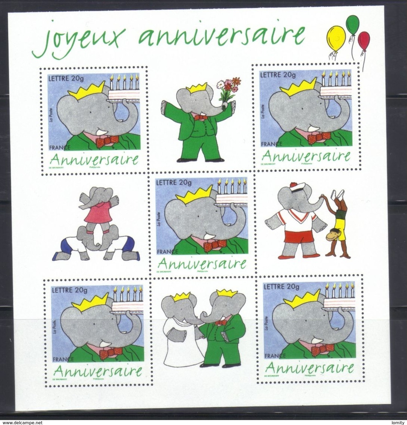 FRANCE Bloc Neuf N° 100  " Joyeux Anniversaire " Babar  2006 - Neufs