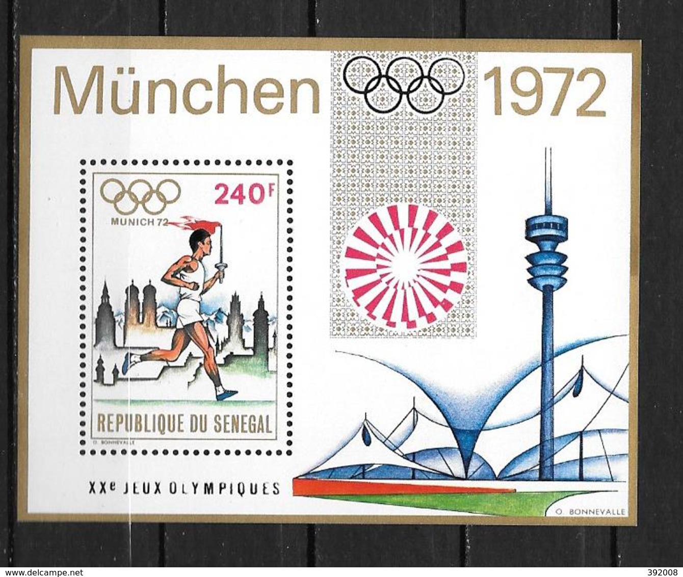 BF - 1972 - N° 10 **MNH - Jeux Olympiques De Munich - Sénégal (1960-...)