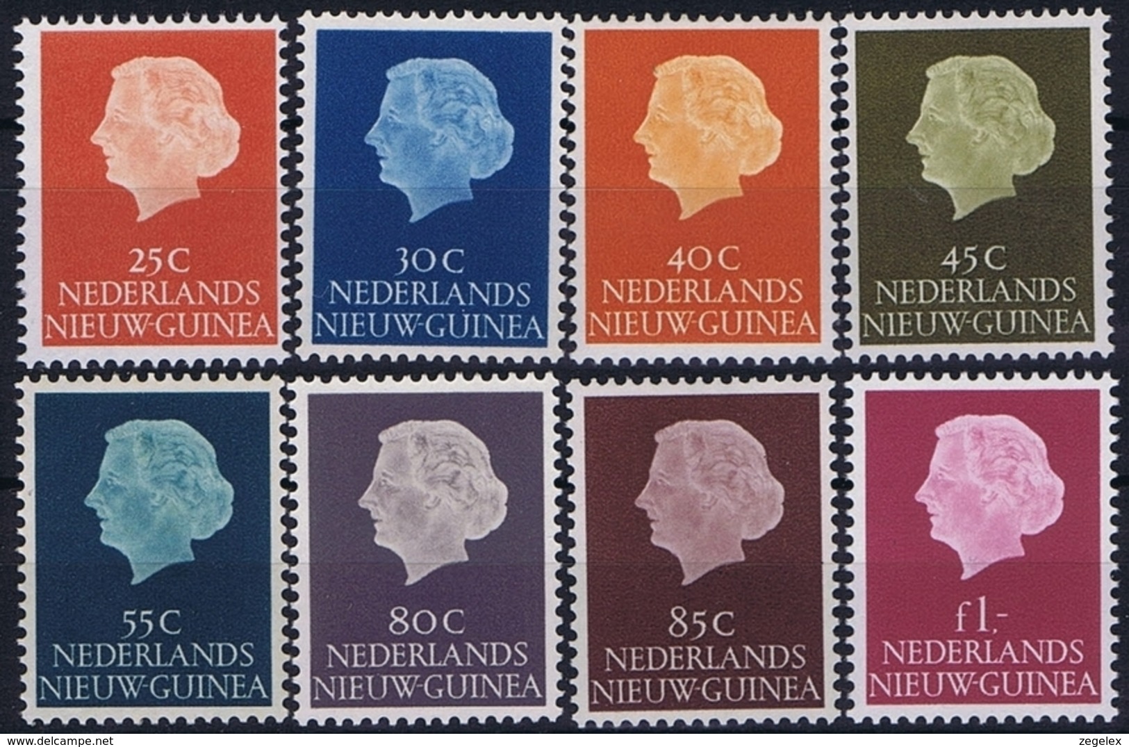 Nederlands Nieuw Guinea 1954, Koningin Juliana NVPH 30-37  MNH/**/Postfrisch - Nuova Guinea Olandese