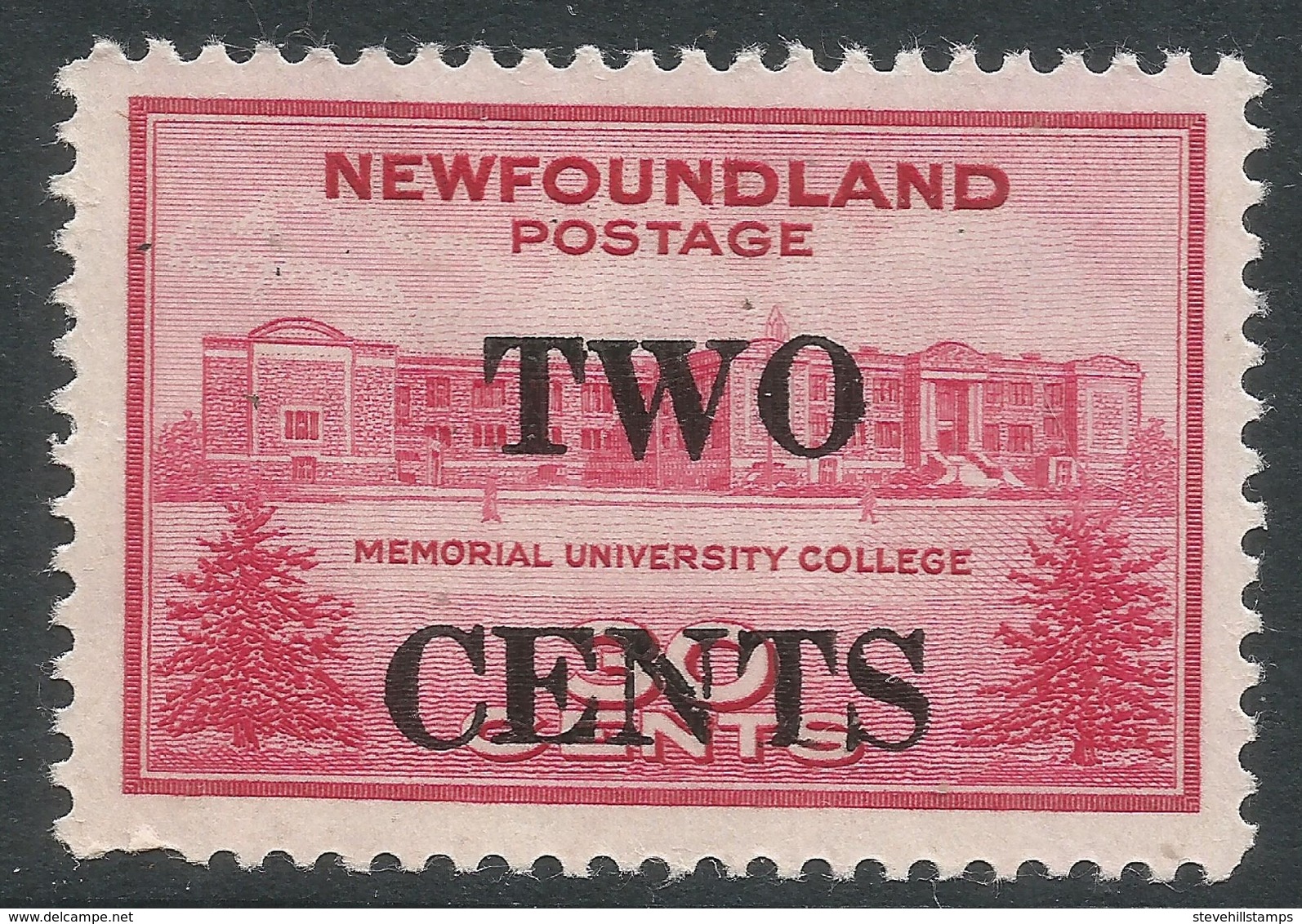 Newfoundland. 1946 2c On 30c MH. SG 292 - 1908-1947