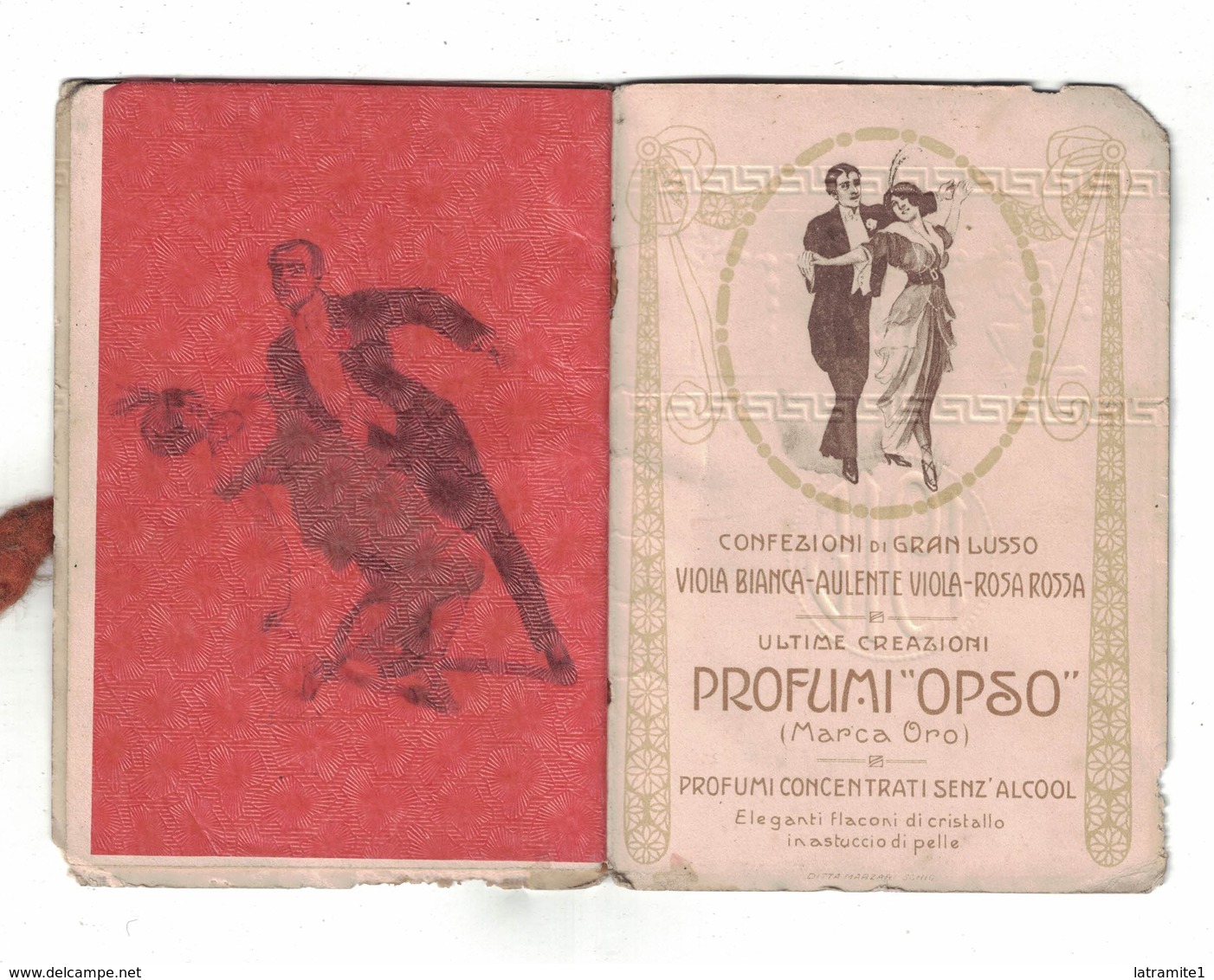 CALENDARIETTO  OPSO 1915 IL TANGO - Altri & Non Classificati