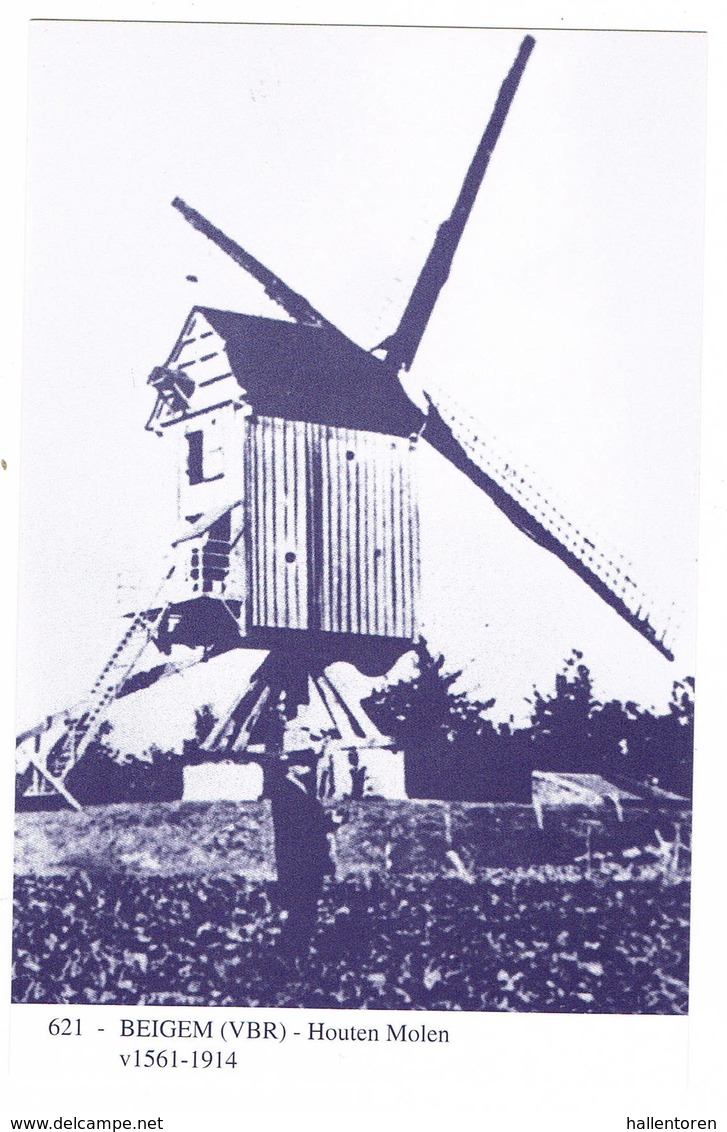 Beigem: Houten Molen ( 2 Scans) - Autres & Non Classés