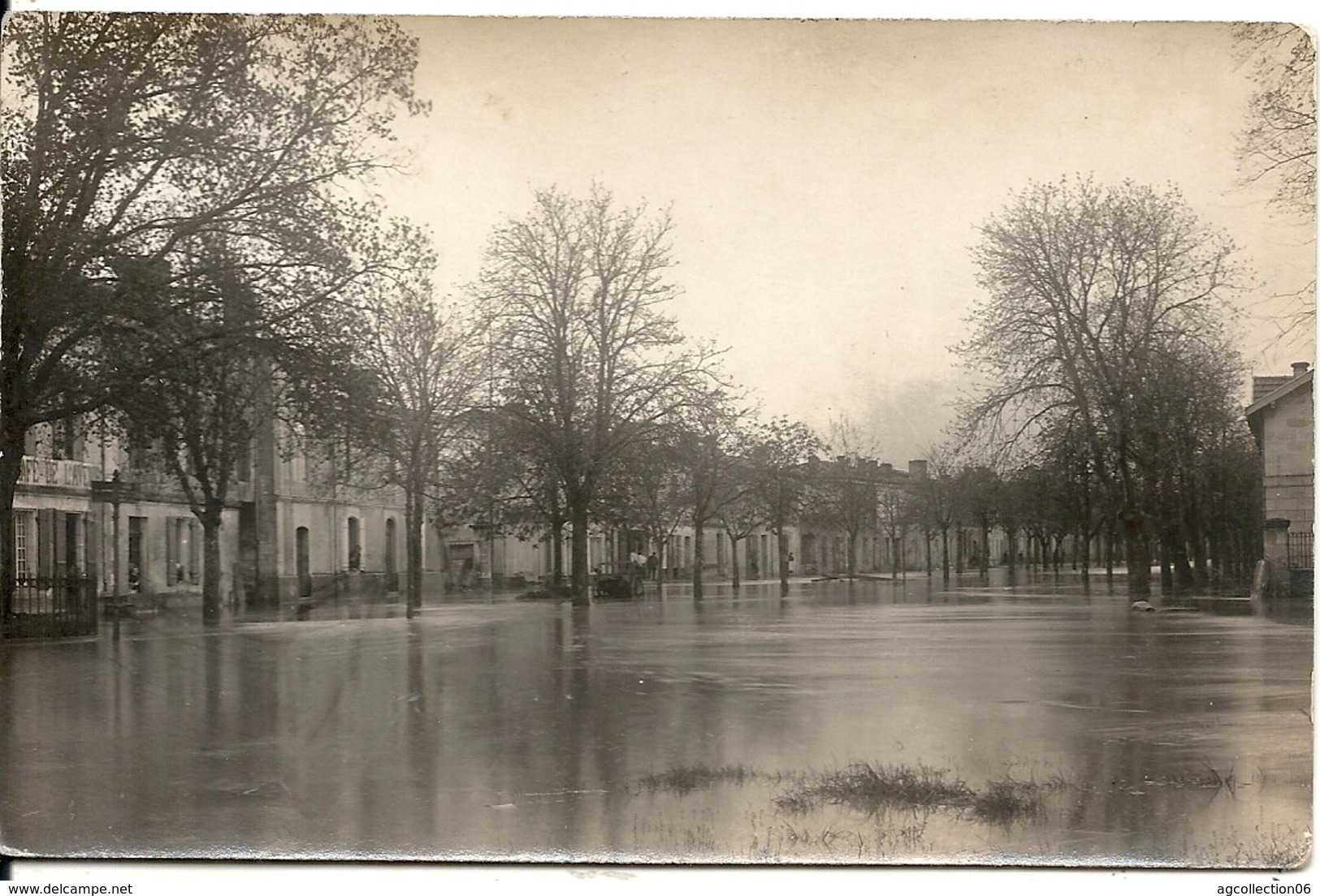 IZON ? AVENUE DE CAVERNES. INONDATION 1923. CAFE DE L' AVENIR. CARTE PHOTO - Autres & Non Classés