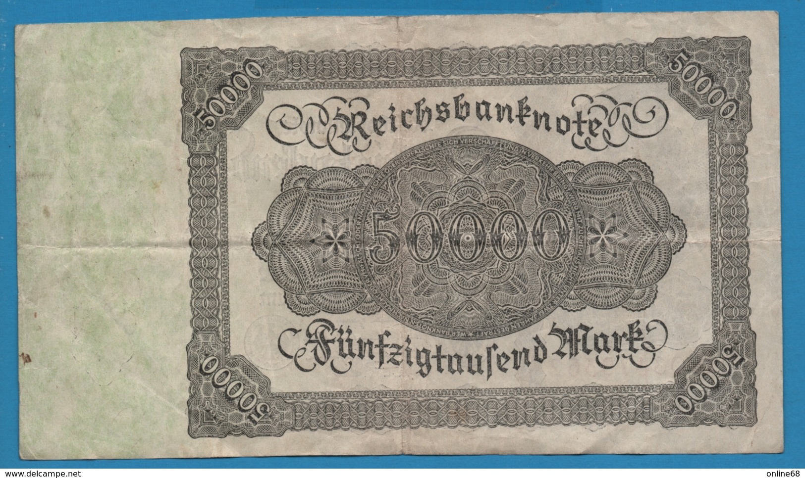 DEUTSCHES REICH 	50000 Mark 19.11.1922	No H.03479562 P# 79 ("Reichsdruck") Bürgermeister Brauweiler - 50000 Mark