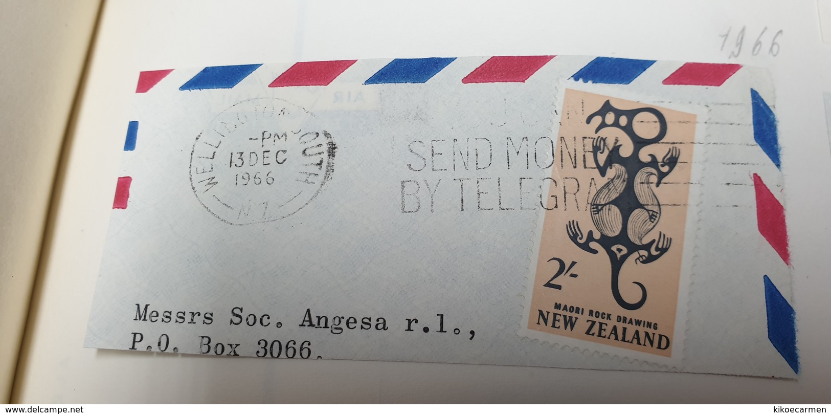 Send Money By Telegram New Zealand 1966 Cancel Cancellation - Storia Postale