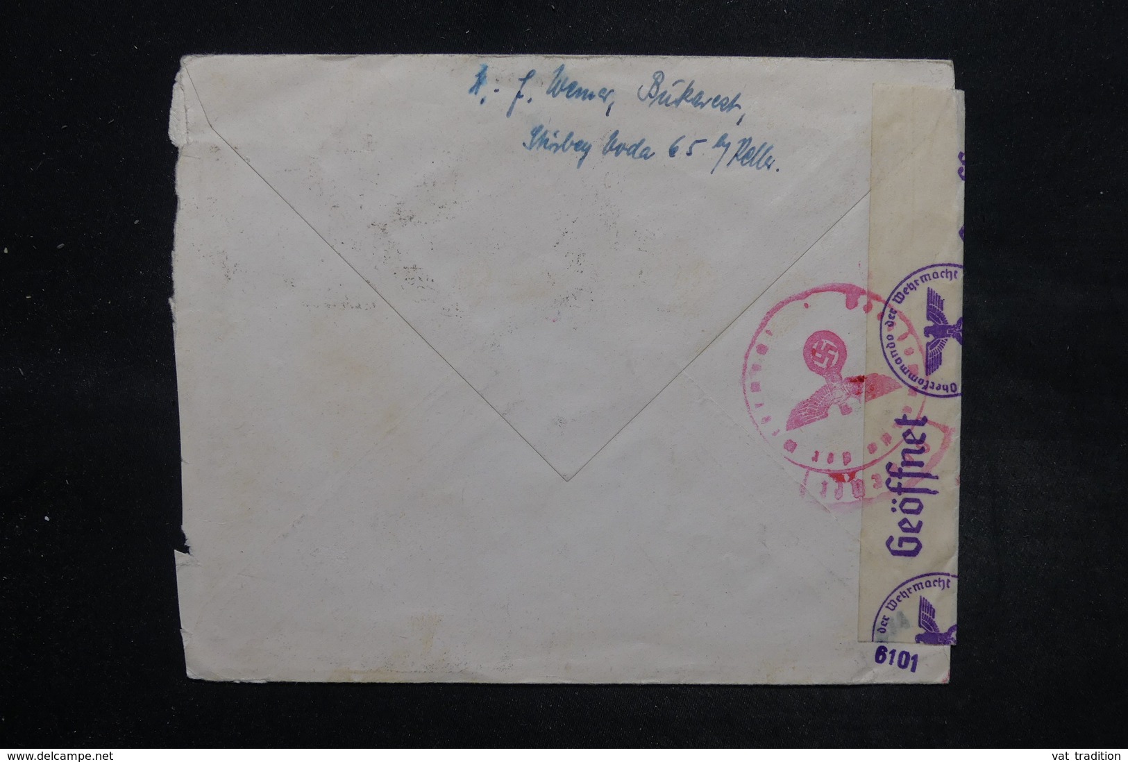 ROUMANIE - Enveloppe Pour Berlin En 1940 Avec Contrôle Postal , Affranchissement Plaisant - L 27090 - Lettres 2ème Guerre Mondiale