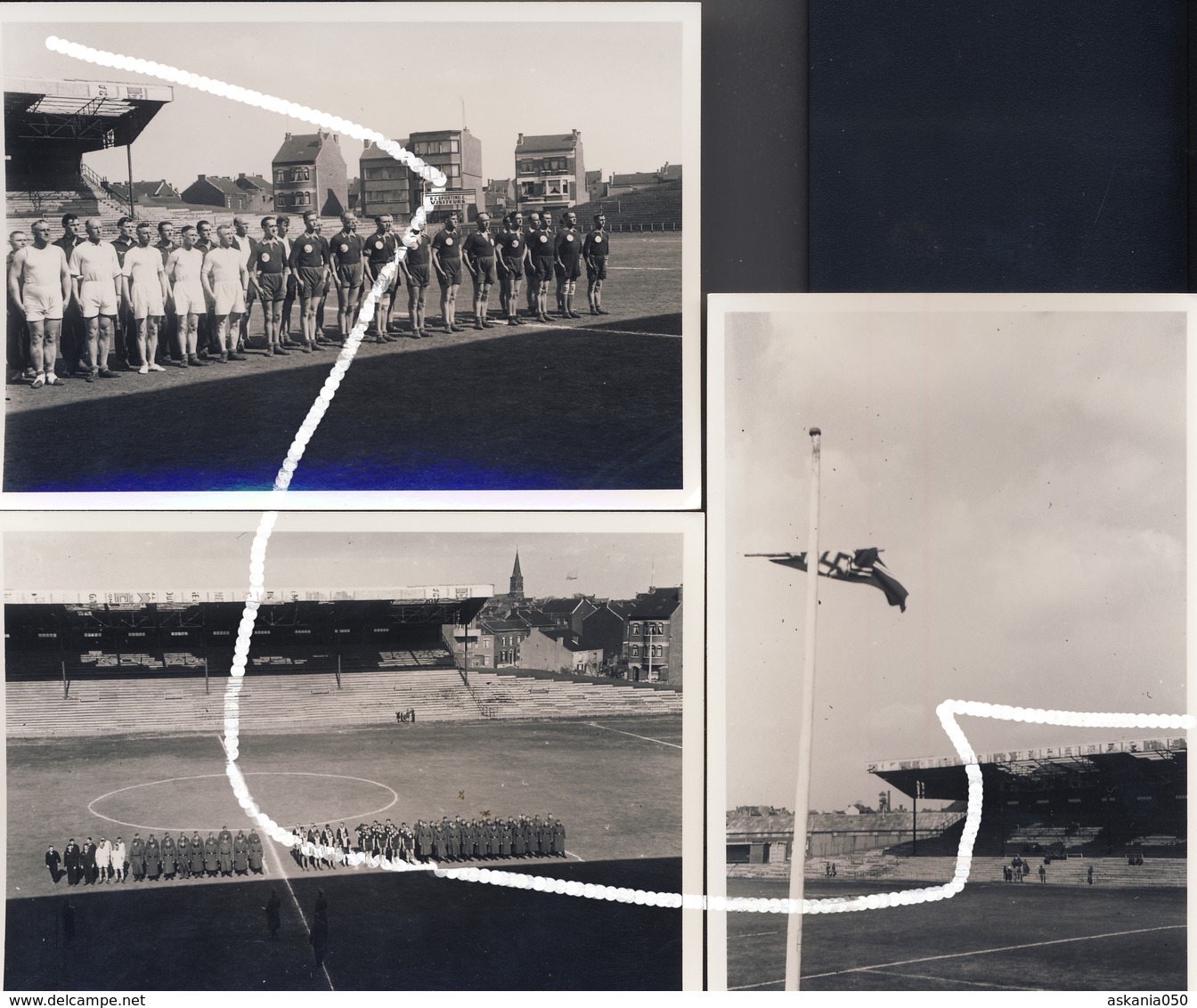 5 Charleroi Occupation. Match De Football Entre Deux équipes Allemandes Au Stade Du Sporting. Repros. - 1939-45