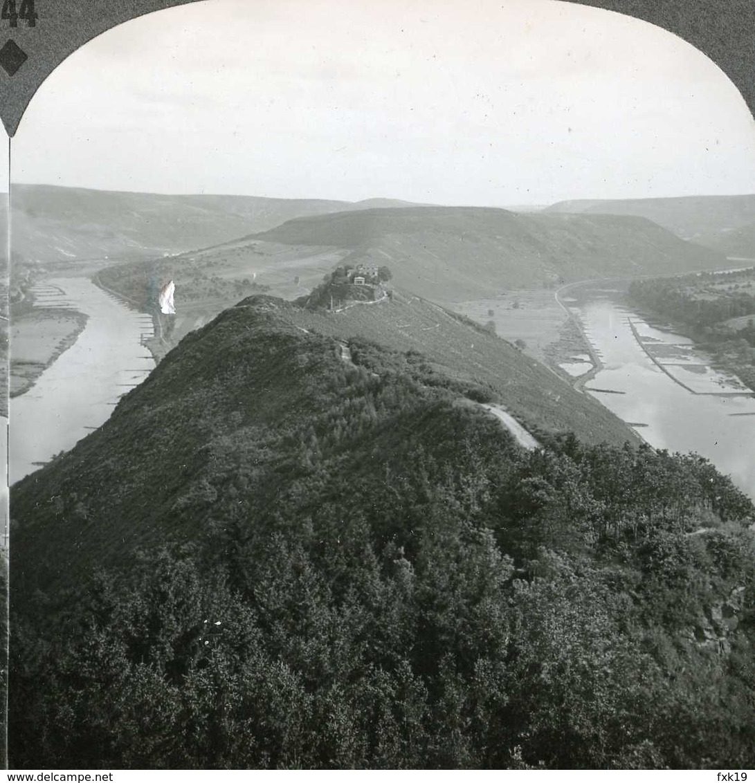 Germany ~ MARIENBURG & GREAT LOOP OF THE MOSELLE RIVER ~ Stereoview 33242 344 - Stereoscopic