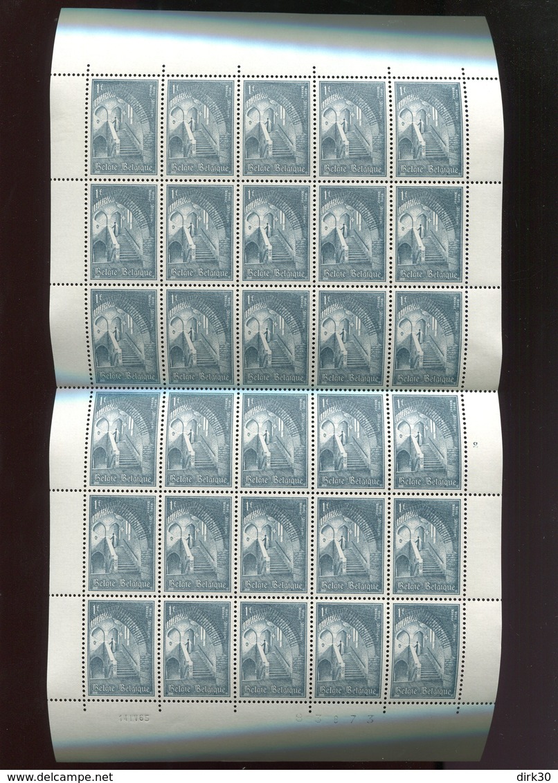 Belgie 1965 1334 Abbay Abbey Affligem Hekelgem Bier Biere Luppi Full Sheet MNH Plaatnummer 2 - Non Classés