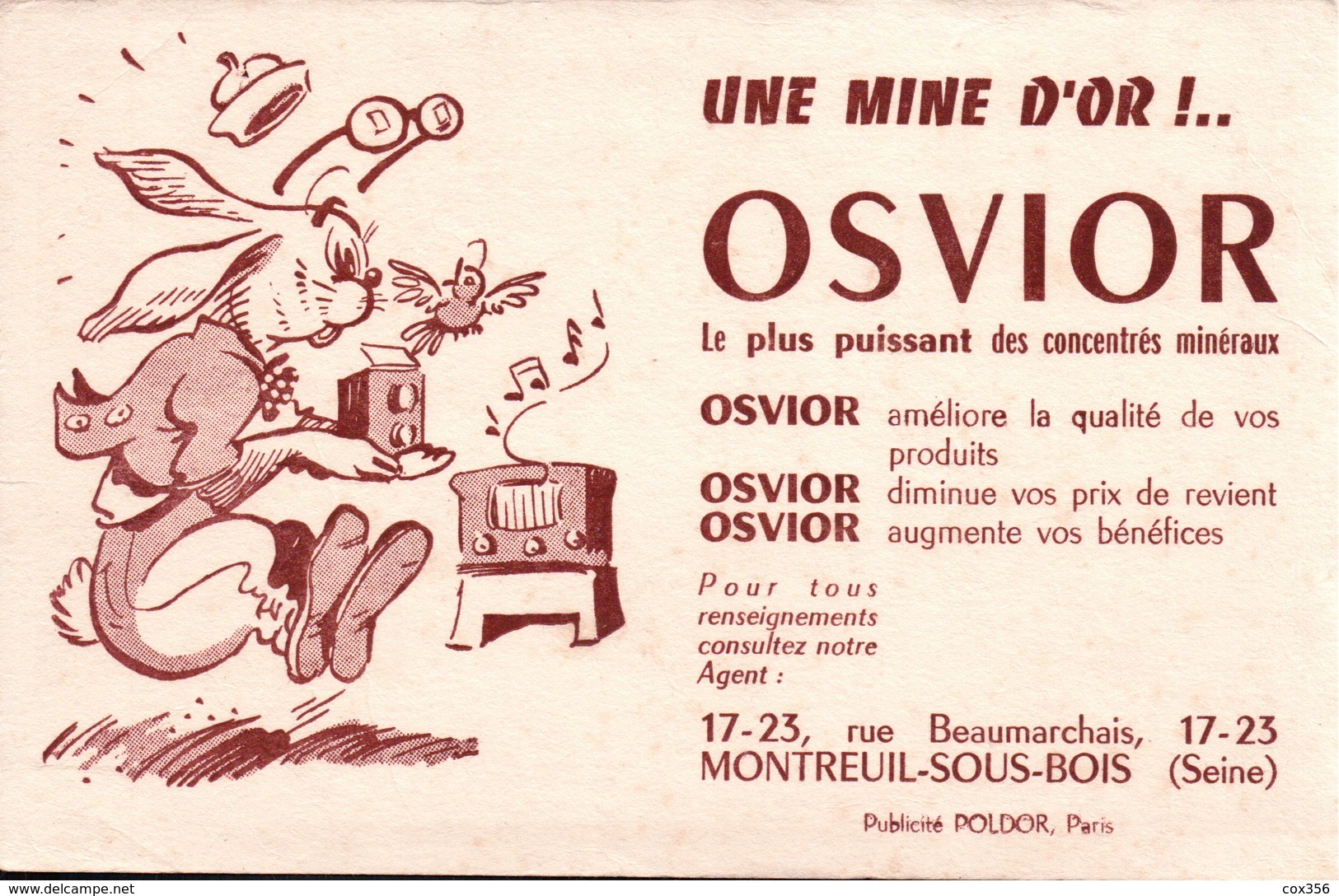 Ancien BUVARD Illustré OSVIOR à MONTREUIL SOUS BOIS - O