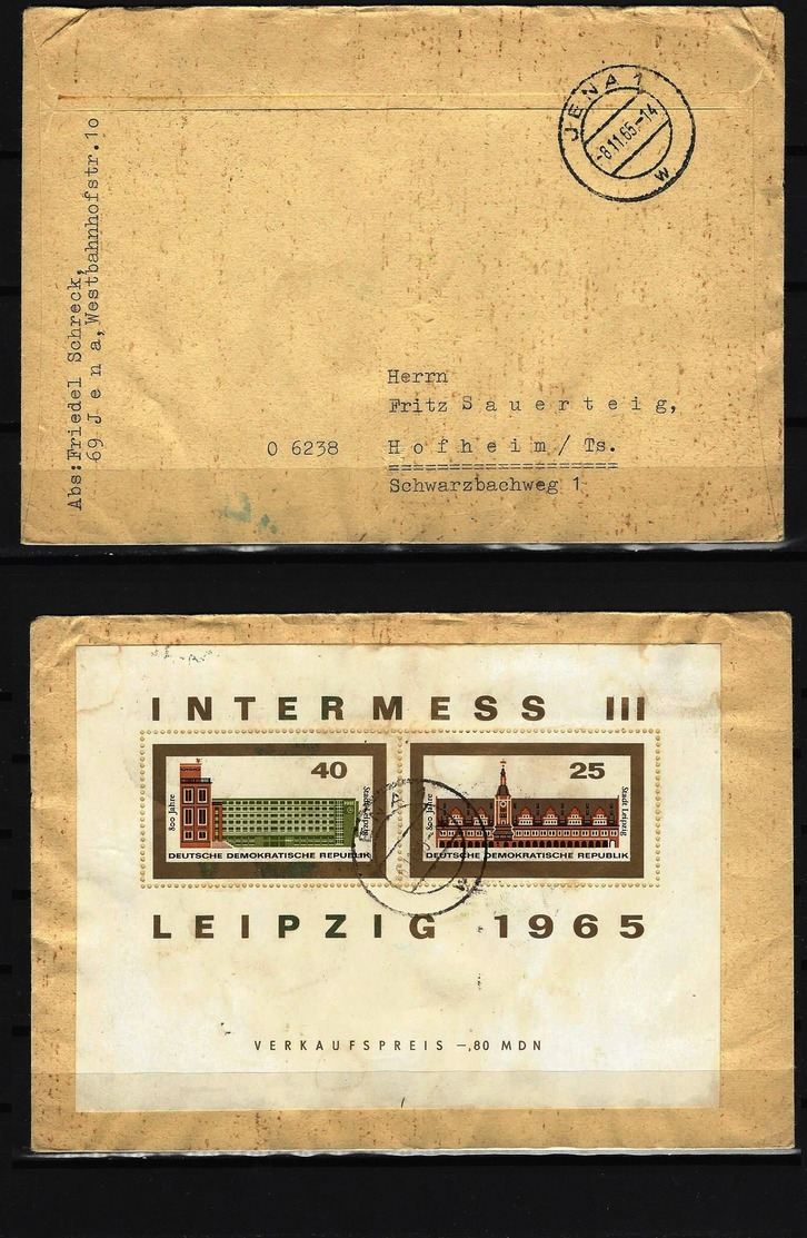 DDR -  Beleg Mi-Nr. 24 Stempel JENA - Siehe Bild Mit Vorder- Und Rückseite Des Briefes - Sonstige & Ohne Zuordnung