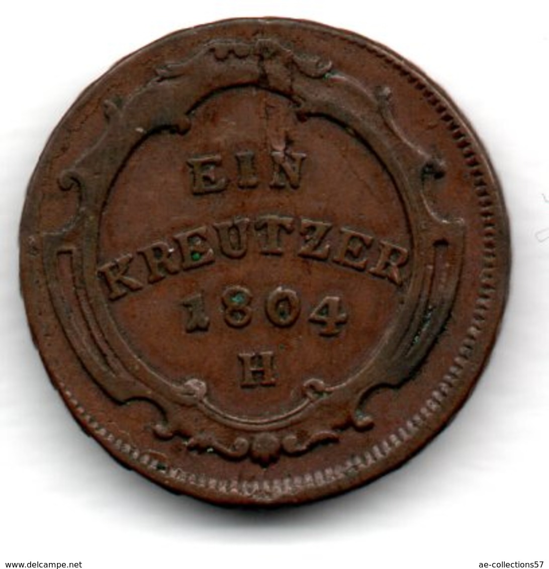 Gunsburg    -  1  Kreutzer 1804 H  -  Km # 27   -  état  TTB - Autriche