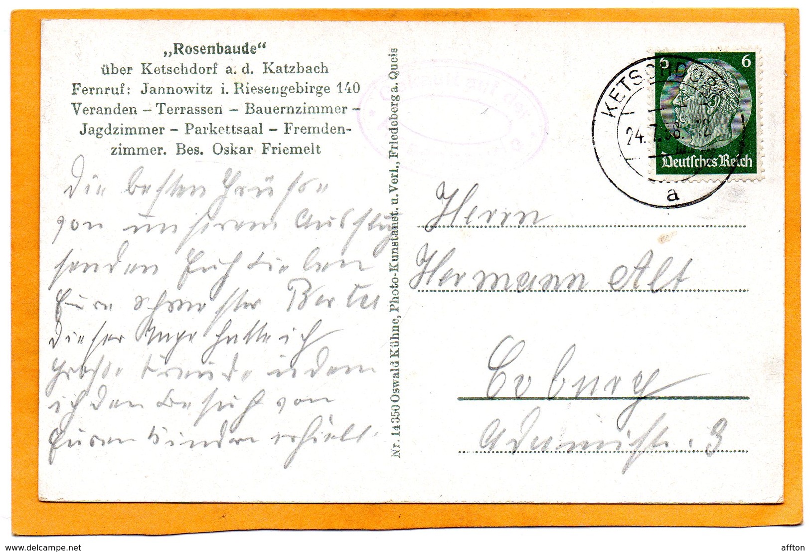 Jannowitz Poland 1938 Postcard - Polen