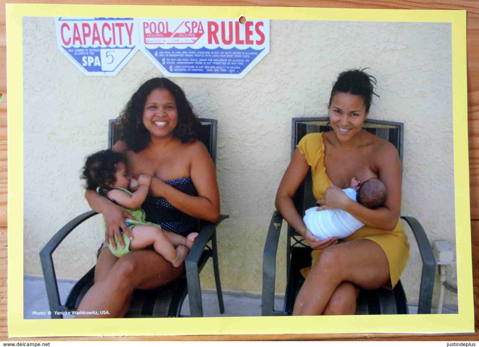 2 FEMMES AVEC LEUR  BEBE AU SEIN ALLAITEMENT  USA PHOTO YANICKE WASKOWITZ BREASTFEEDING MATERNITE SEINS NUS TETEE - Ethnics