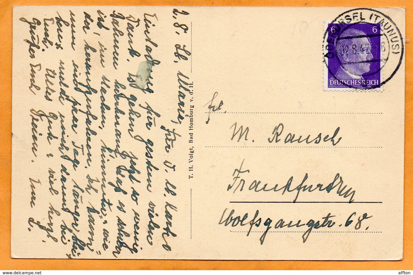 Oberwesel Hohenmark Germany 1942 Postcard - Oberwesel