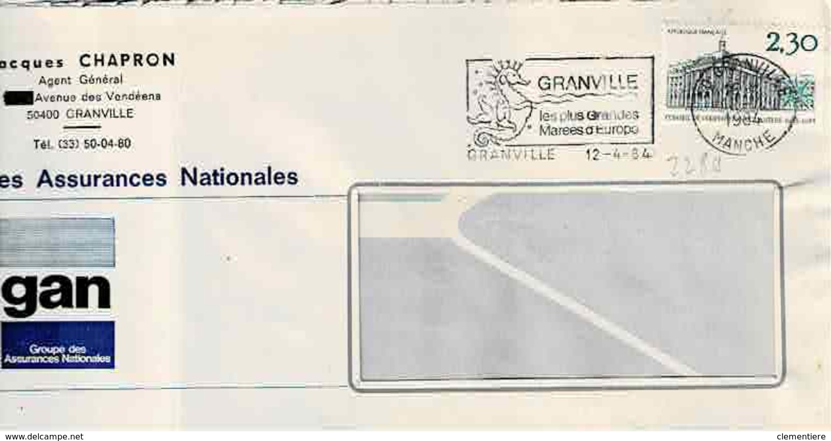 TP N° 2289 Seul Sur Enveloppe De Granville - 1961-....