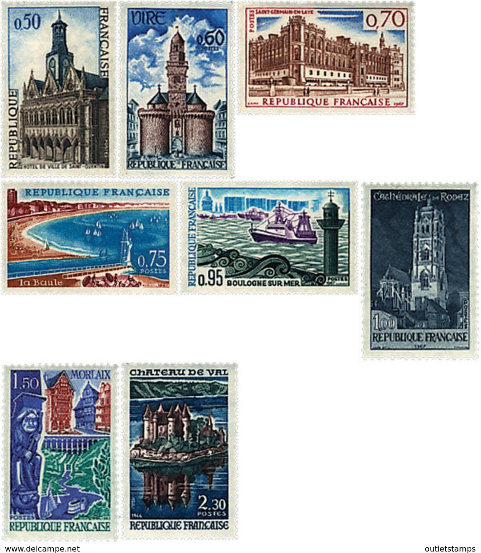 Ref. 52654 * NEW *  - FRANCE . 1966. MONUMENTS AND PLACES. MONUMENTOS Y LUGARES - Nuevos